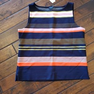 NWT Ann Taylor Striped Sleeveless Top sz M